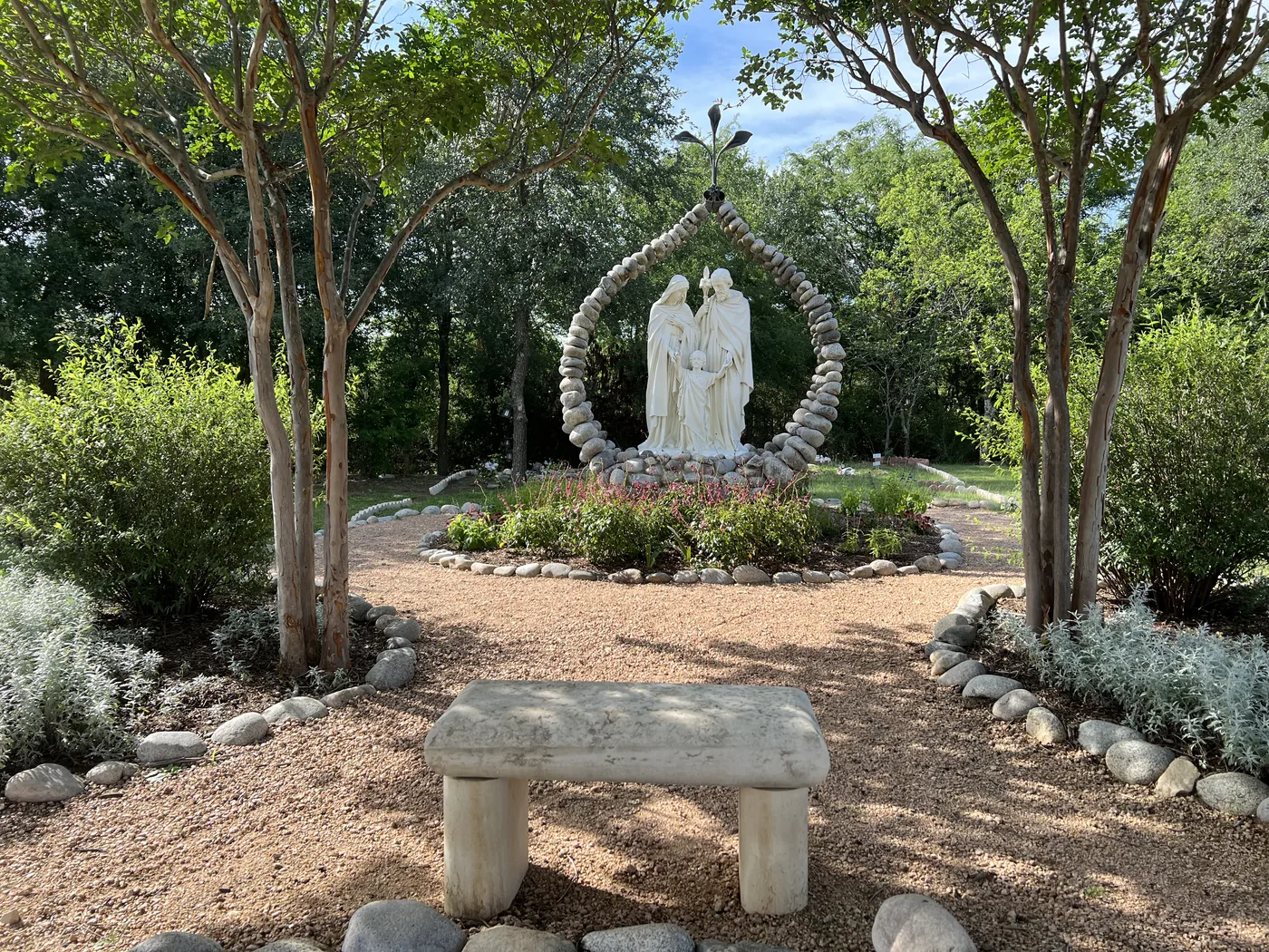 The Holy Family Garden in the upper grounds